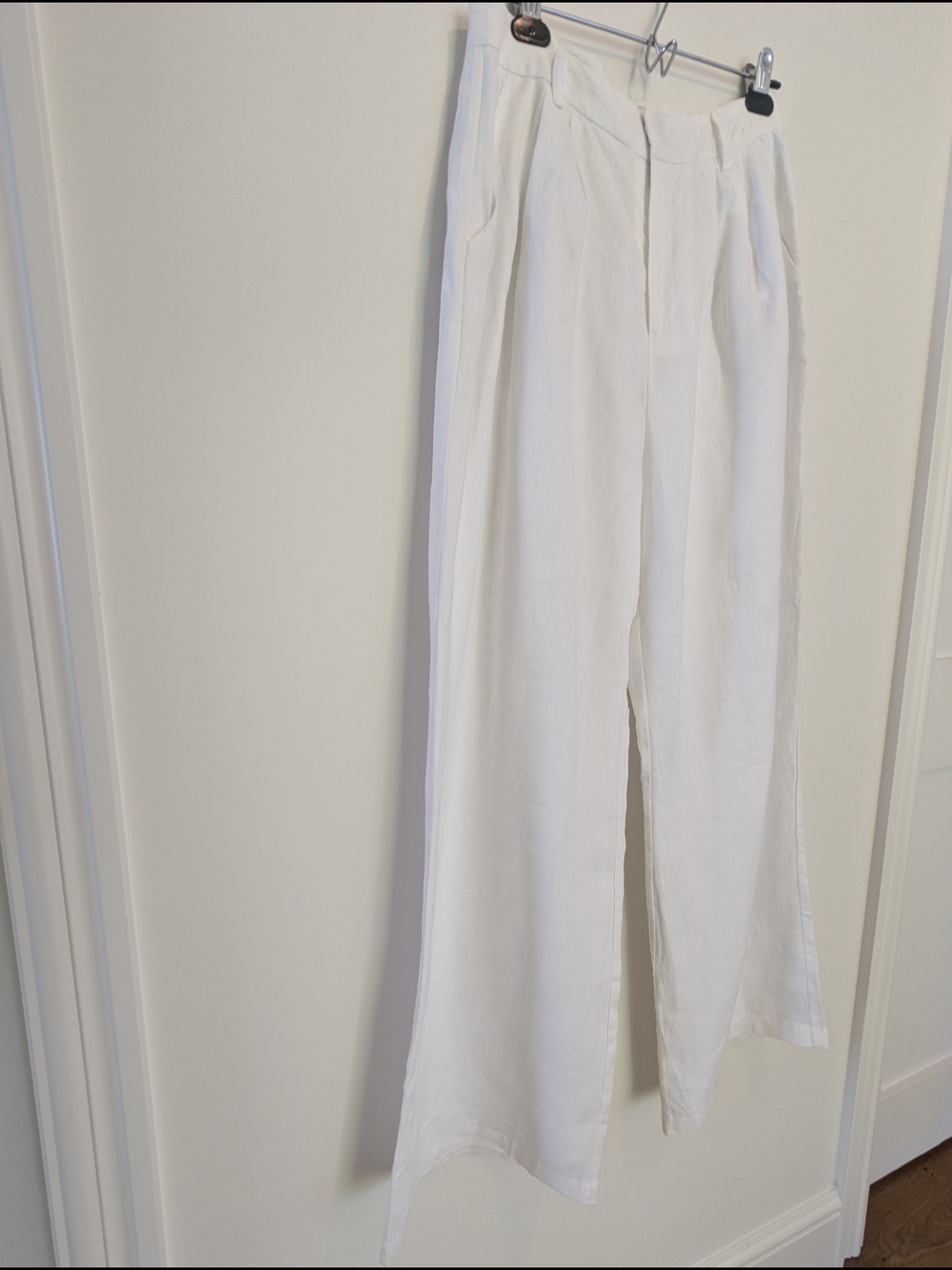 DISSH 100% Linen Wide-Leg Tailored Pants - Picture 3 of 7